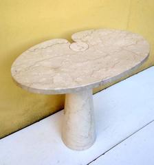 1970's Angelo Mangiarotti  Eros Side/Console Table In Orosei Perlato Marble