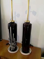 1970s Pair of Rare Italian Ceramic Lamps Base