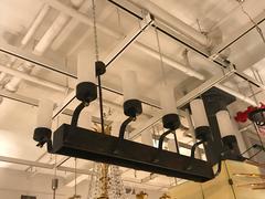 Rectangular Ten-Light Chandelier, France, Late 1930s