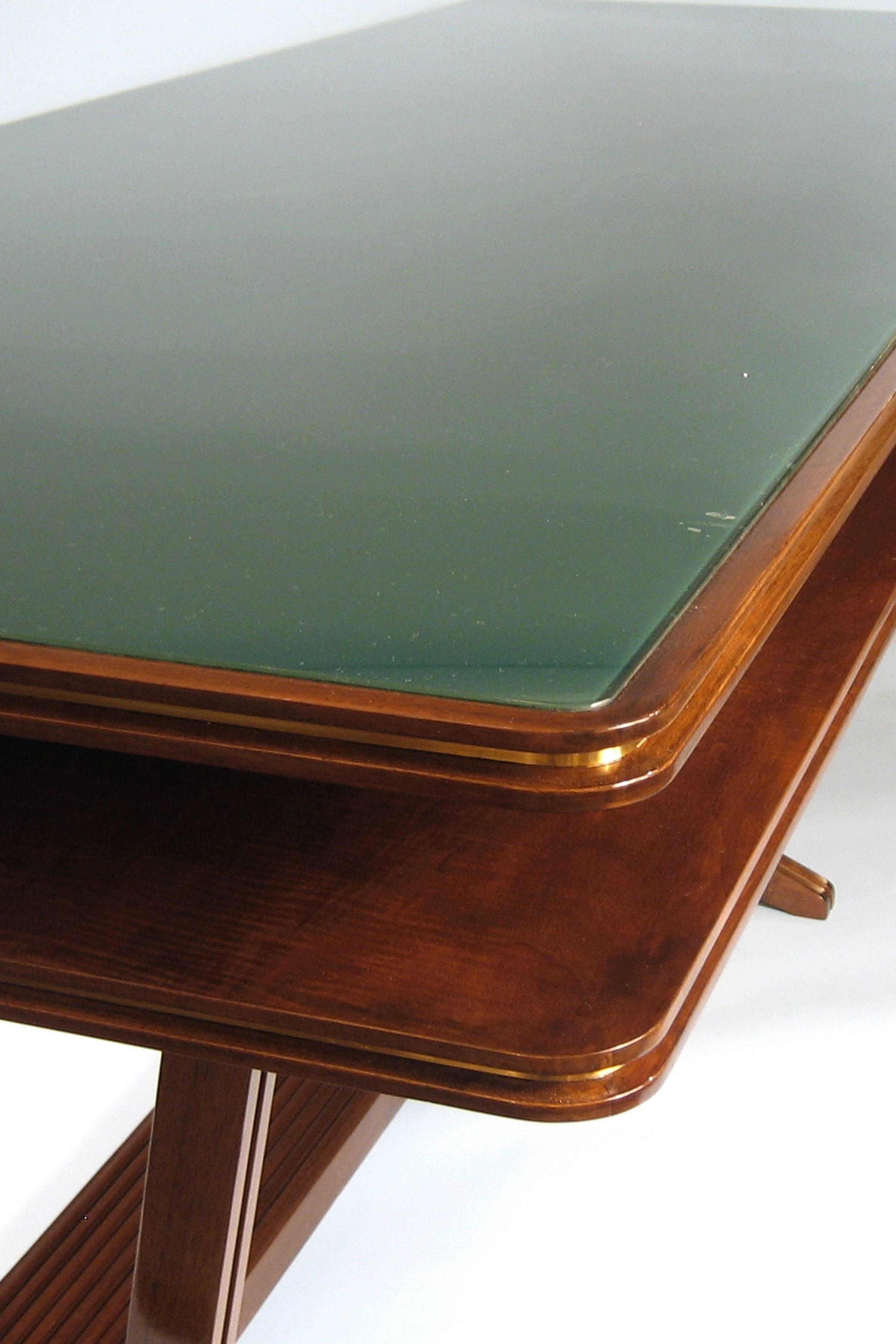 Mid-Century Modern Two-Tier Library or Conference Table, Italy, Art Moderne, circa 1940