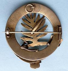 Victorian Antique Silver Gilt Clan Badge with Sterry Crest