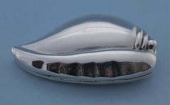 George III Sterling Silver Shell Shaped Snuff Box by Matthew Linwood