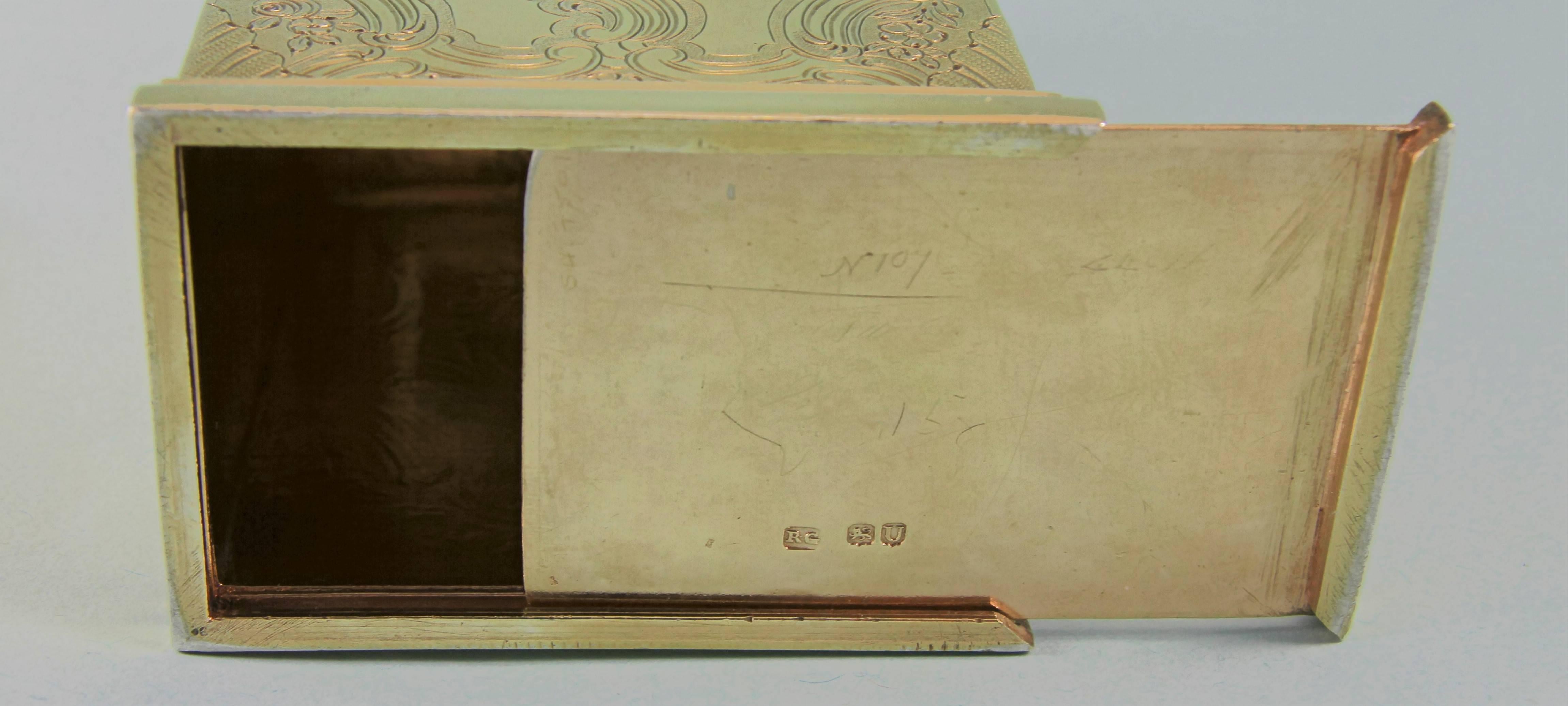 Robert Garrard I. George III Silver Gilt Tea Caddy, London, 1815 For Sale 5