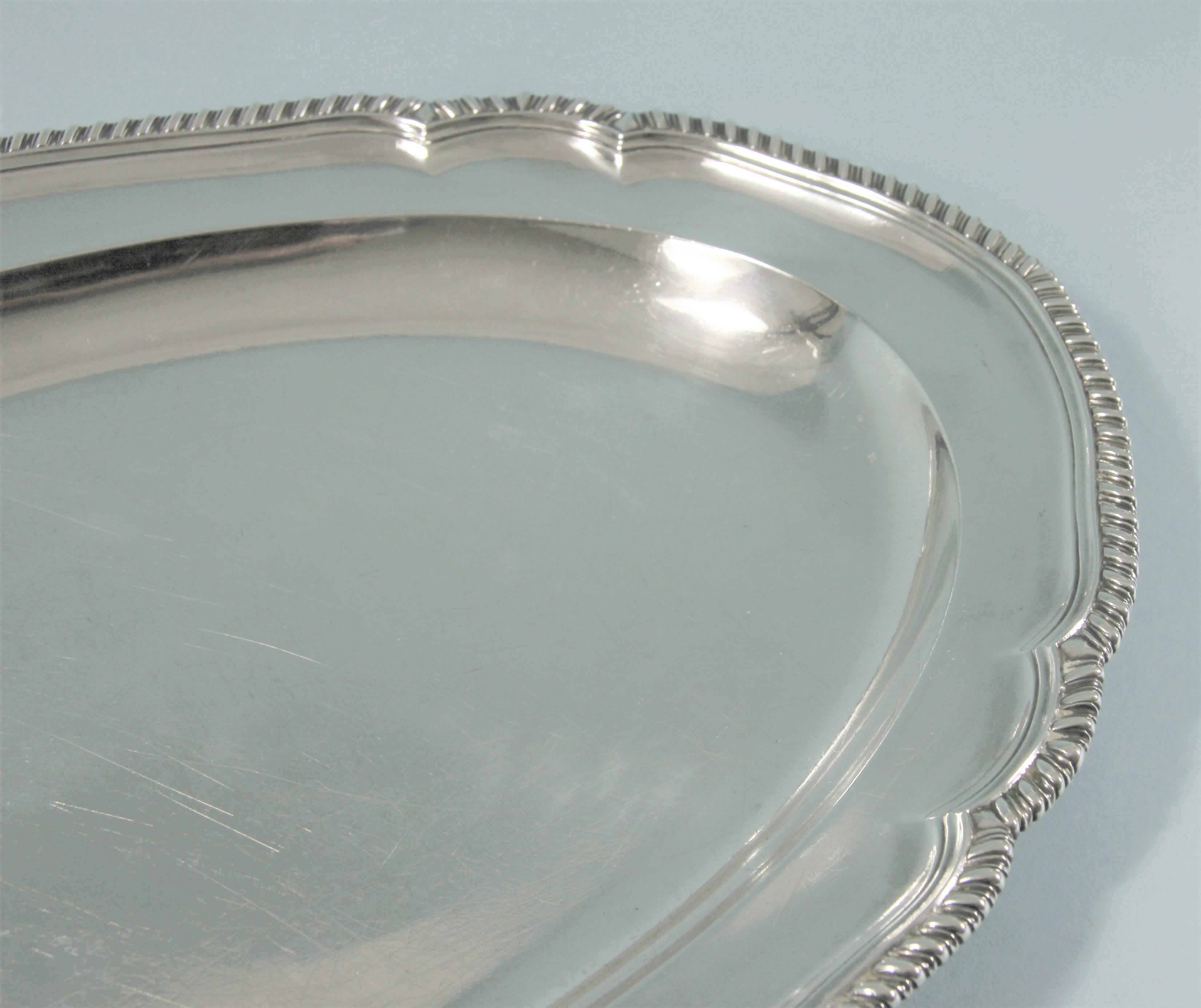 Historically interesting and beautifully made meat plate with royal conotations belonging to Ernest Augustus 3rd Duke of Cumberland (5 June 1771 - 18 November 1851), 5th son of George III 
& King of Hanover. 
Maker: Thomas Hemming, Principle
