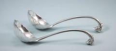 George II Rare Pair of Eagle Head Ladles by James Morison, London 1751