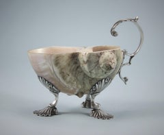 George III Silver Mounted Shell Cream Jug, circa 1780
