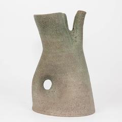 French 1950s Organic Ceramic Jug