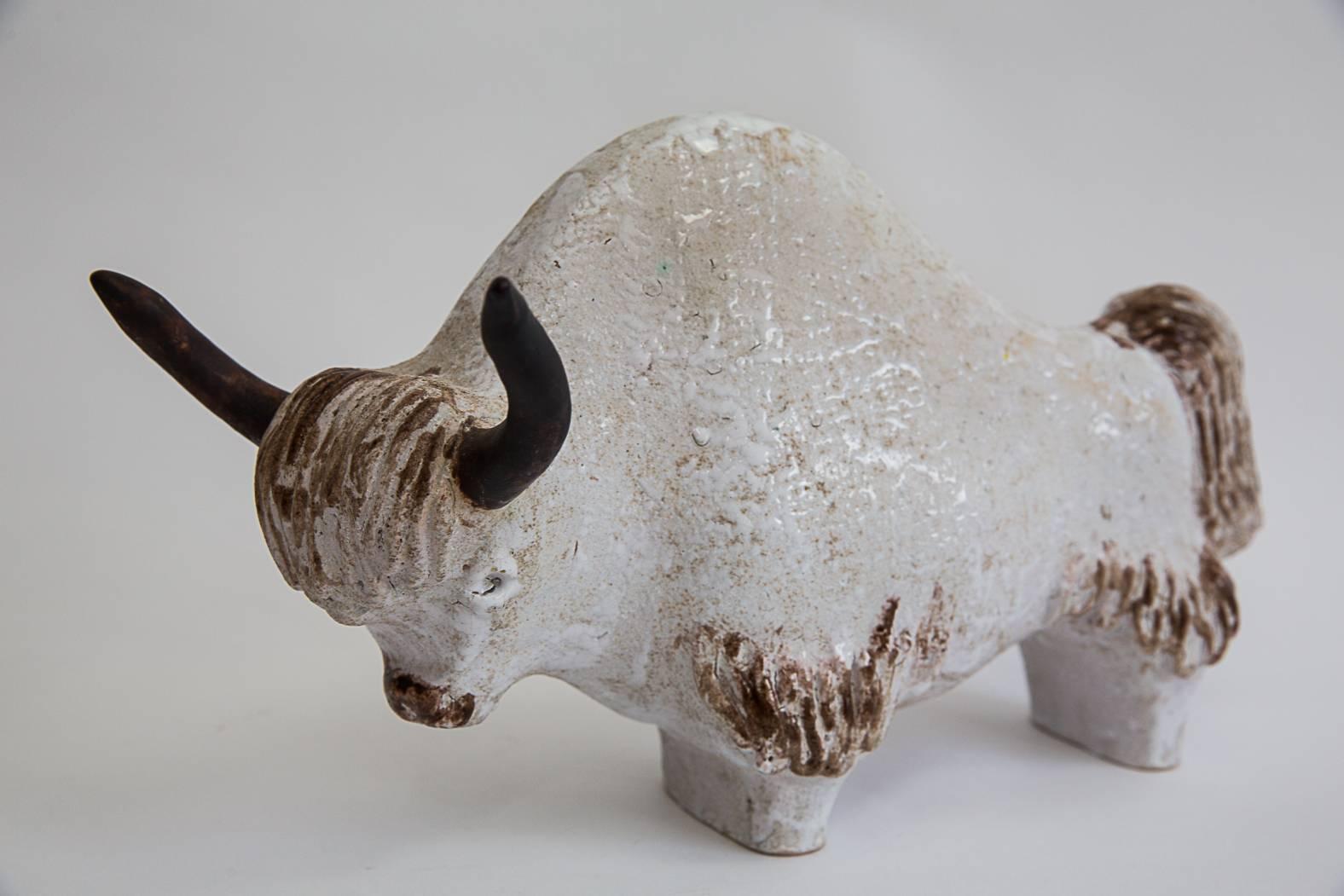 Primavera Art Deco Ceramic Buffalo For Sale 4