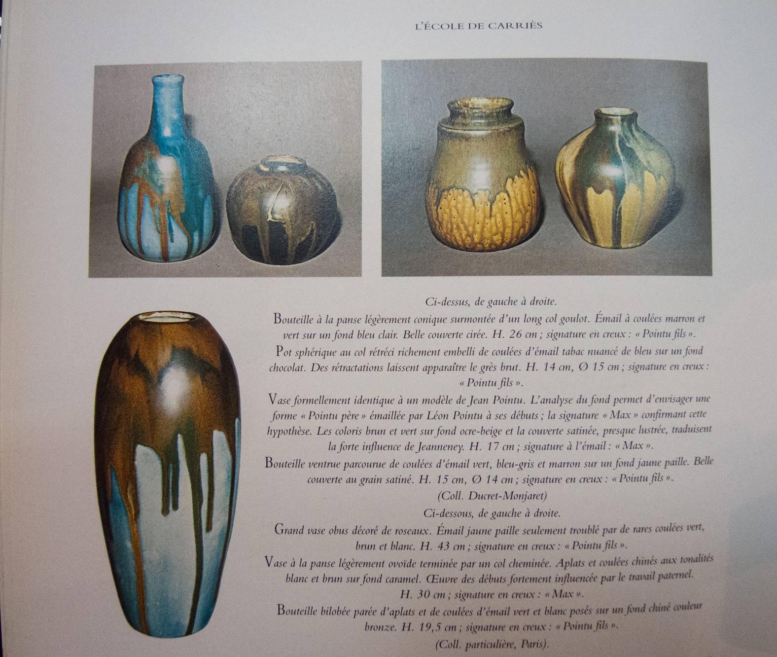 Glazed Ceramic Vase by Leon Pointu For Sale