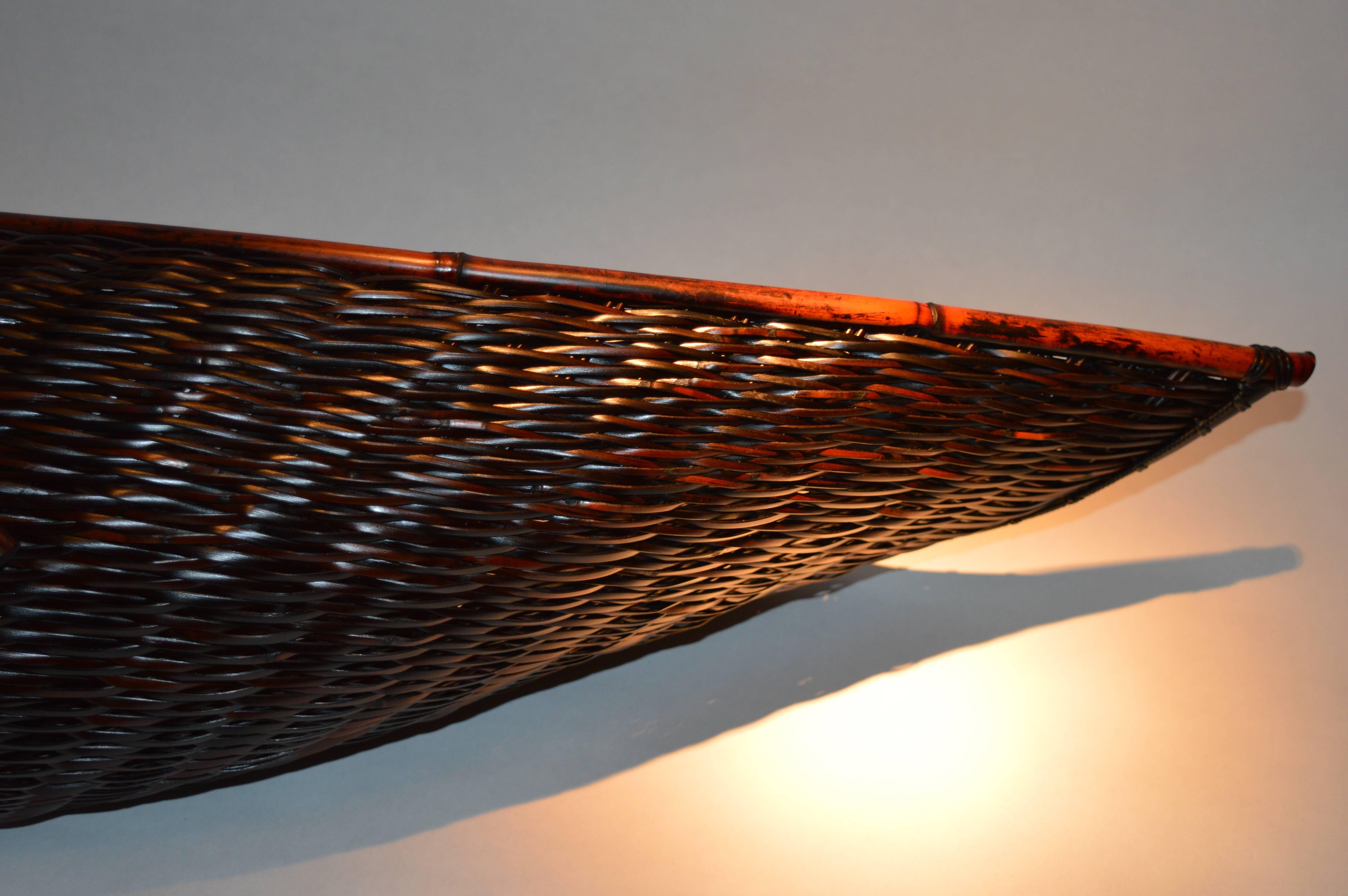 Lacquered 20th Century Bamboo Sculpture by Honma Hideaki For Sale