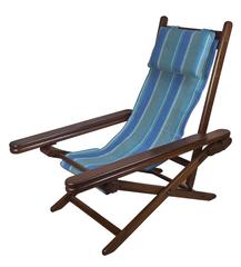 Pair of British Campaign Folding and Adjustable Chairs with Extendable Leg Rests