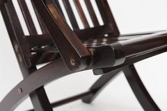 Pair of 1920s Nautical Rosewood Folding, British Steamer Chairs