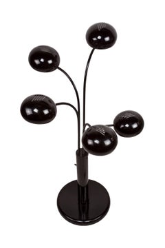 Mid-Century Modern Multi-Arm Black Enamel Table Lamp