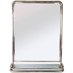Vintage Unusual Brass Mirror from a Ship's Stateroom, circa 1960s