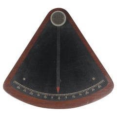 Teak and Brass Nautical Ship's Clinometer