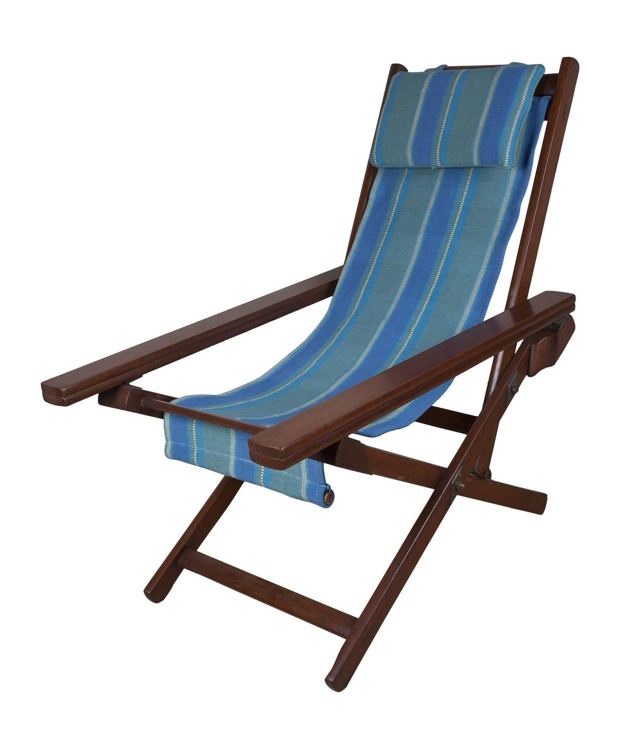 Pair of British Campaign Folding and Adjustable Chairs with Extendable