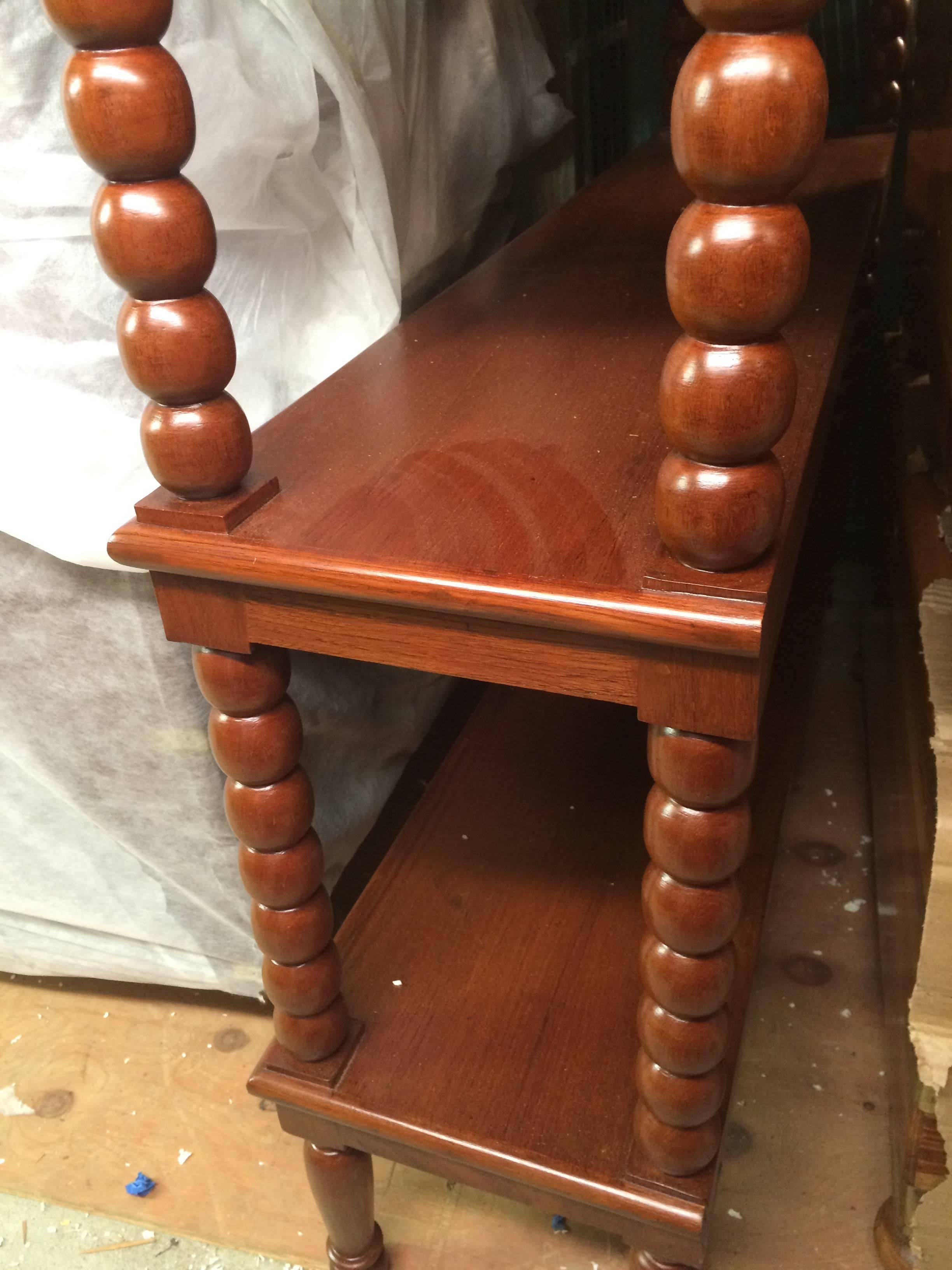 Early 1900's Mahogany Étagère or Bookcase, Colonial British In Good Condition In Nantucket, MA