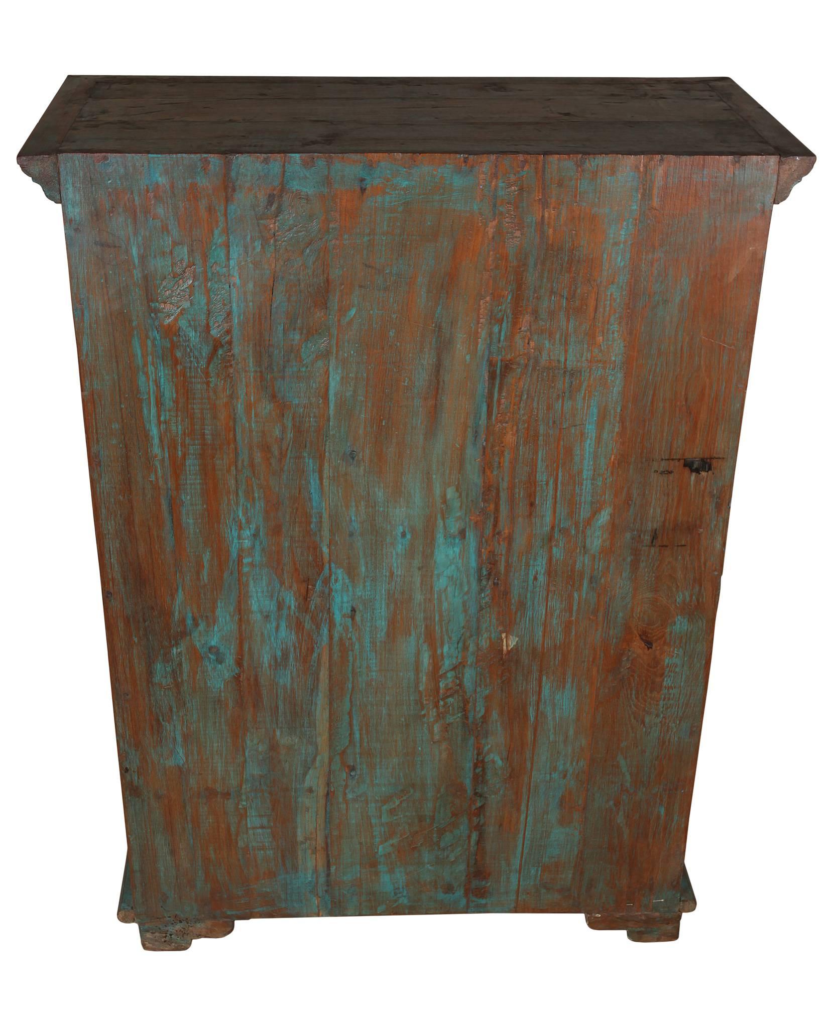 20th Century Teak Cabinet with Original Paint, Early 1900s