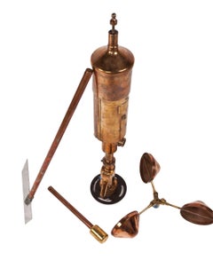 Rare Copper and Brass Ship's Anemometer Signed by Munro from London, 1970s