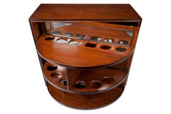 Art Deco Mahogany and Ebony Bar with Swivel Front