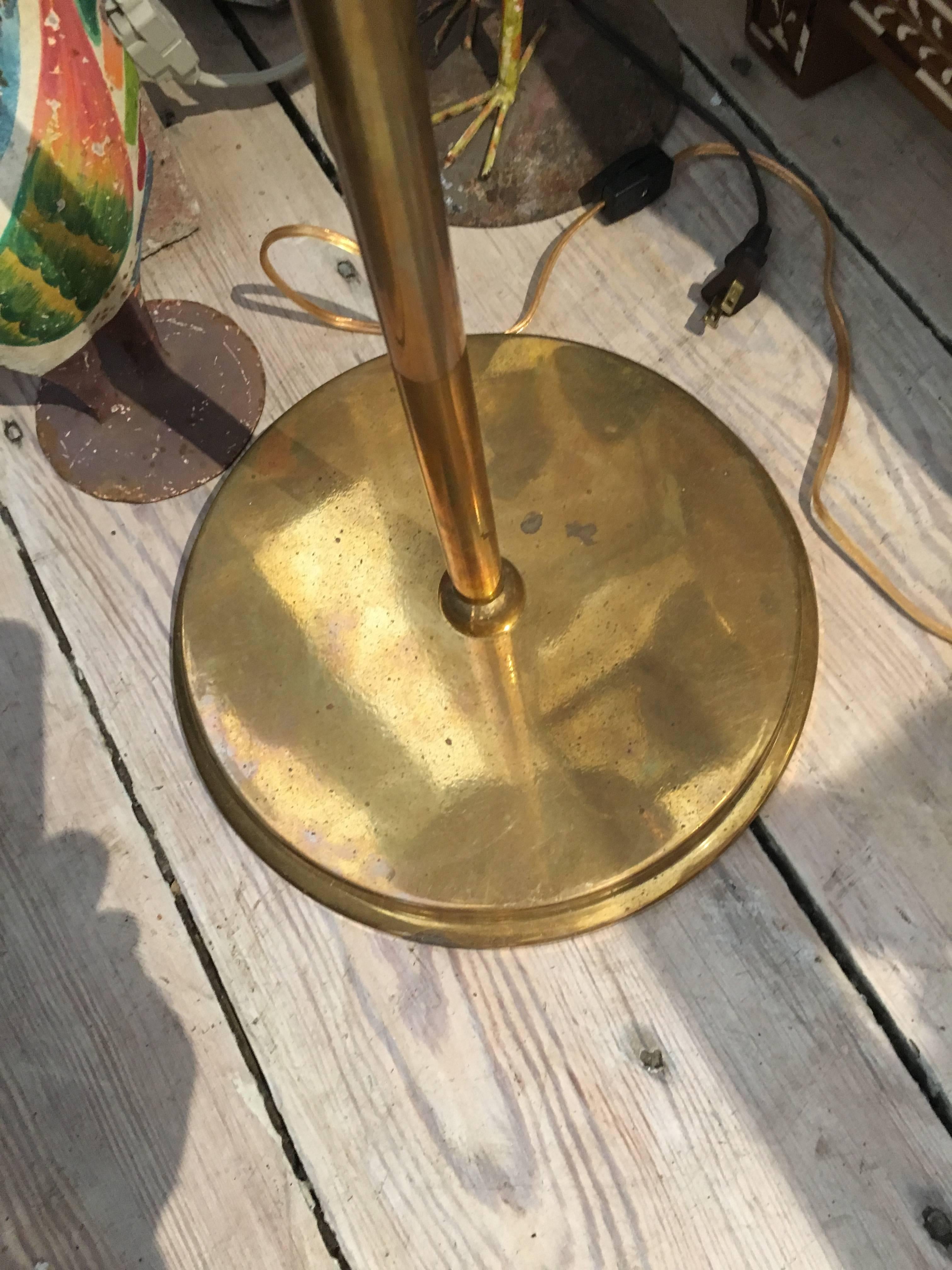 20th Century Mid-Century Modern Brass Floor Lamp