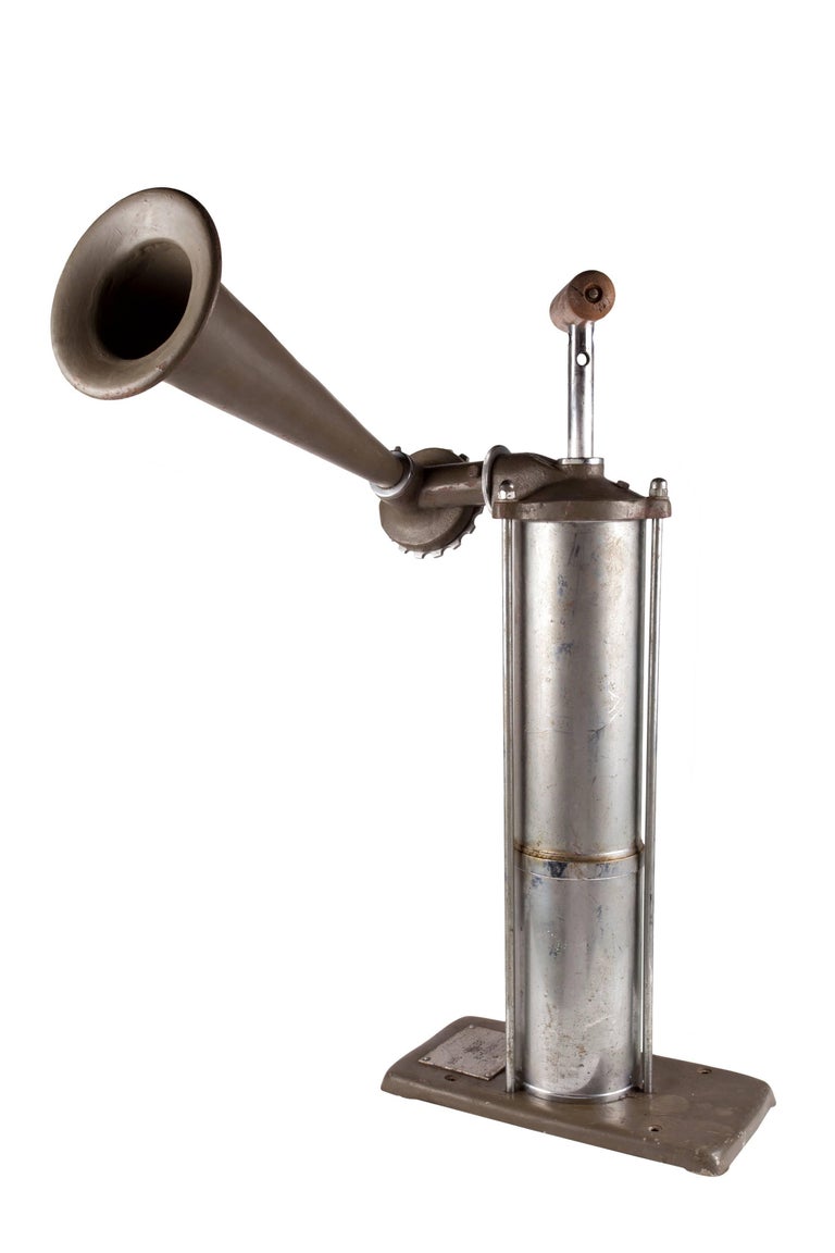 Rare Ship's Iron Horn, Midcentury For Sale at 1stDibs