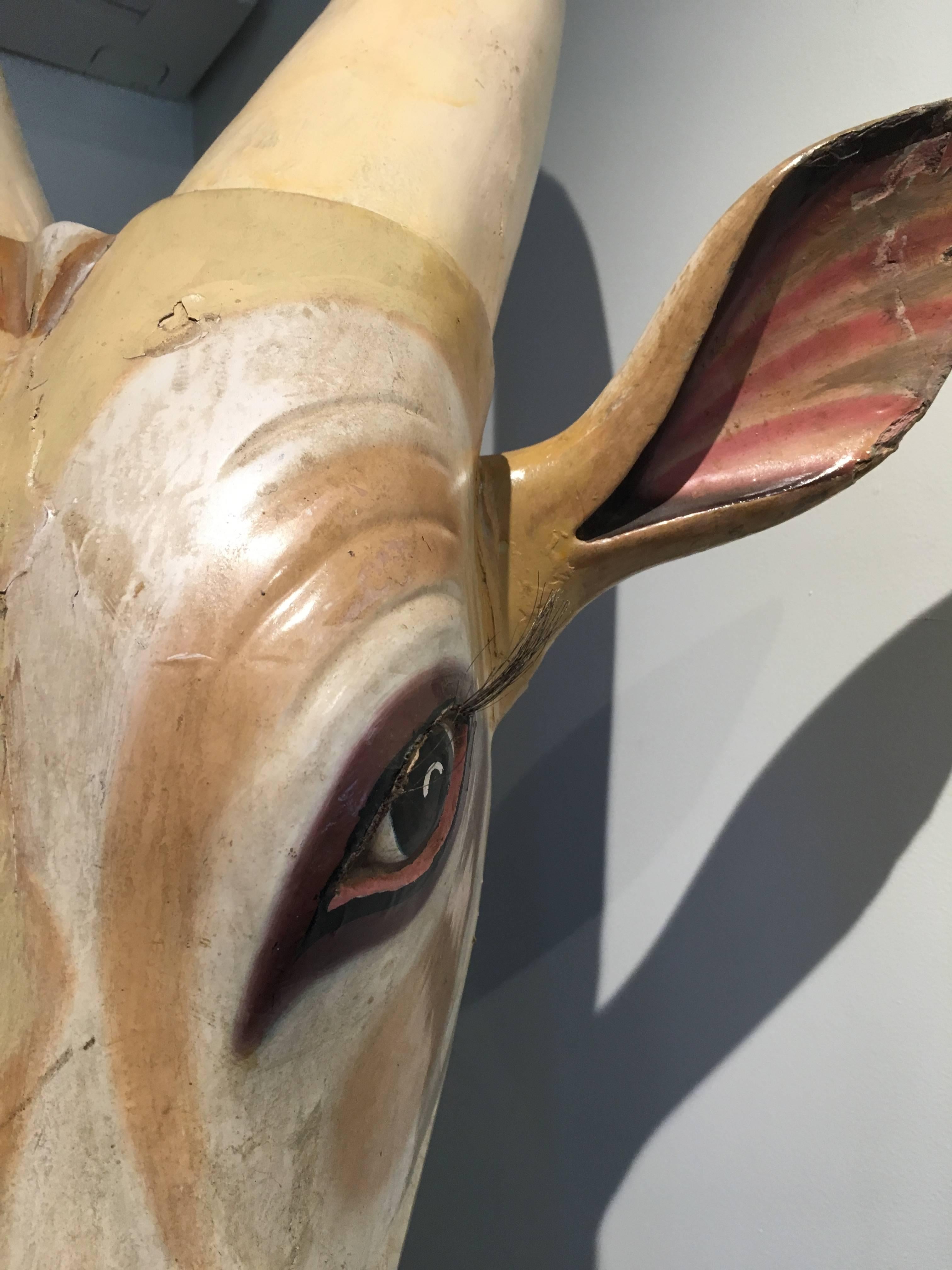 Rare, Indian Sacred Cow Folk Art Mask 2