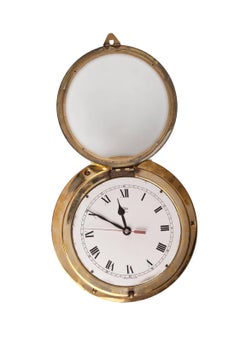 Ship's Brass Vintage Nautical Clock by Bargo, Germany
