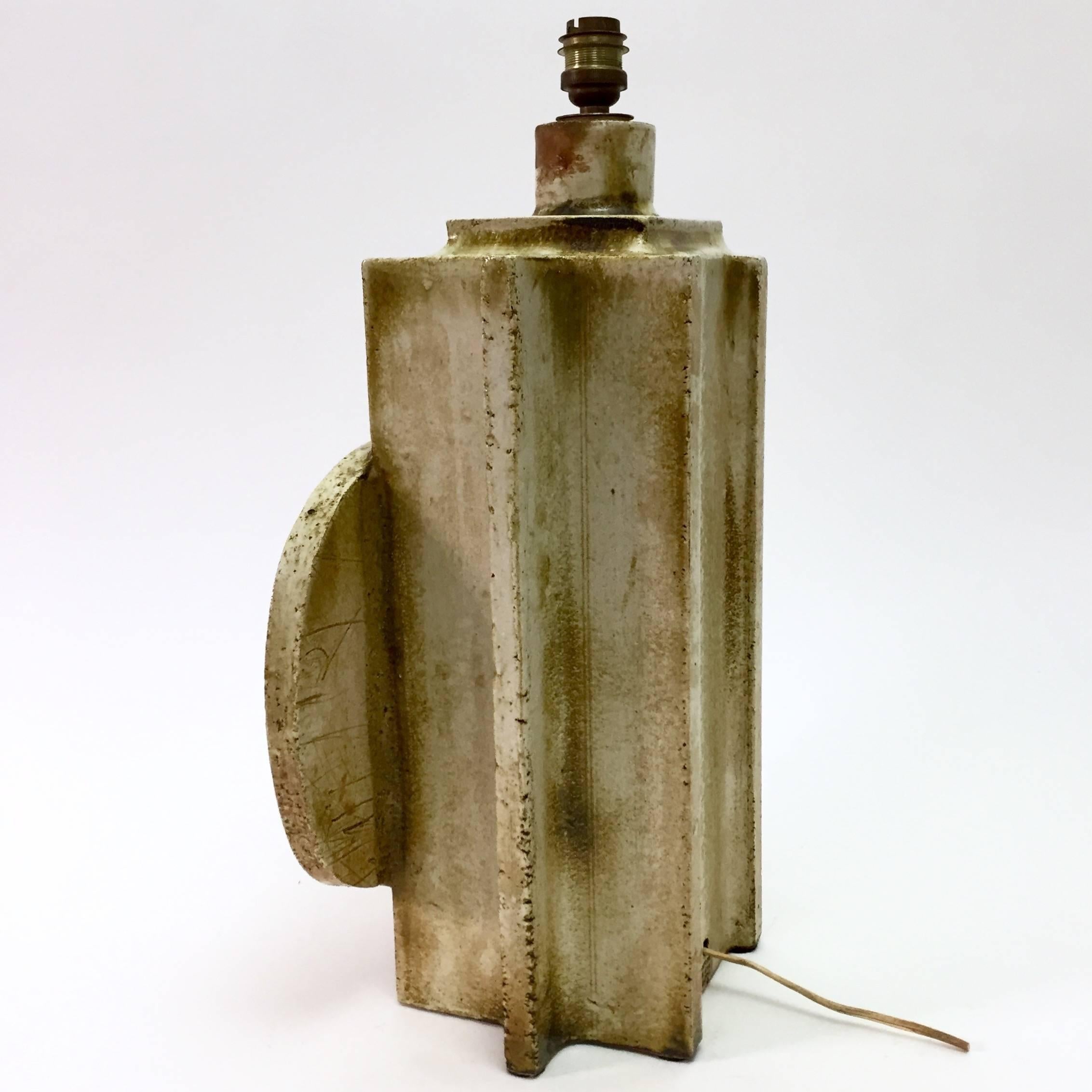 Late 20th Century Large Ceramic Table Lamp by Roger Capron