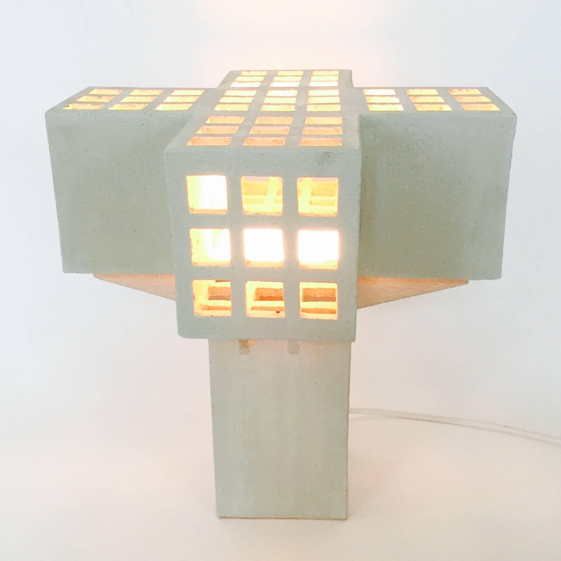 Glazed Ceramic Cross Table Lamp