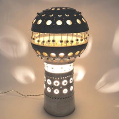 Georges Pelletier, White Ceramic Lamp Base