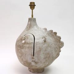 Large Ceramic Lamp Base Signed by DaLo