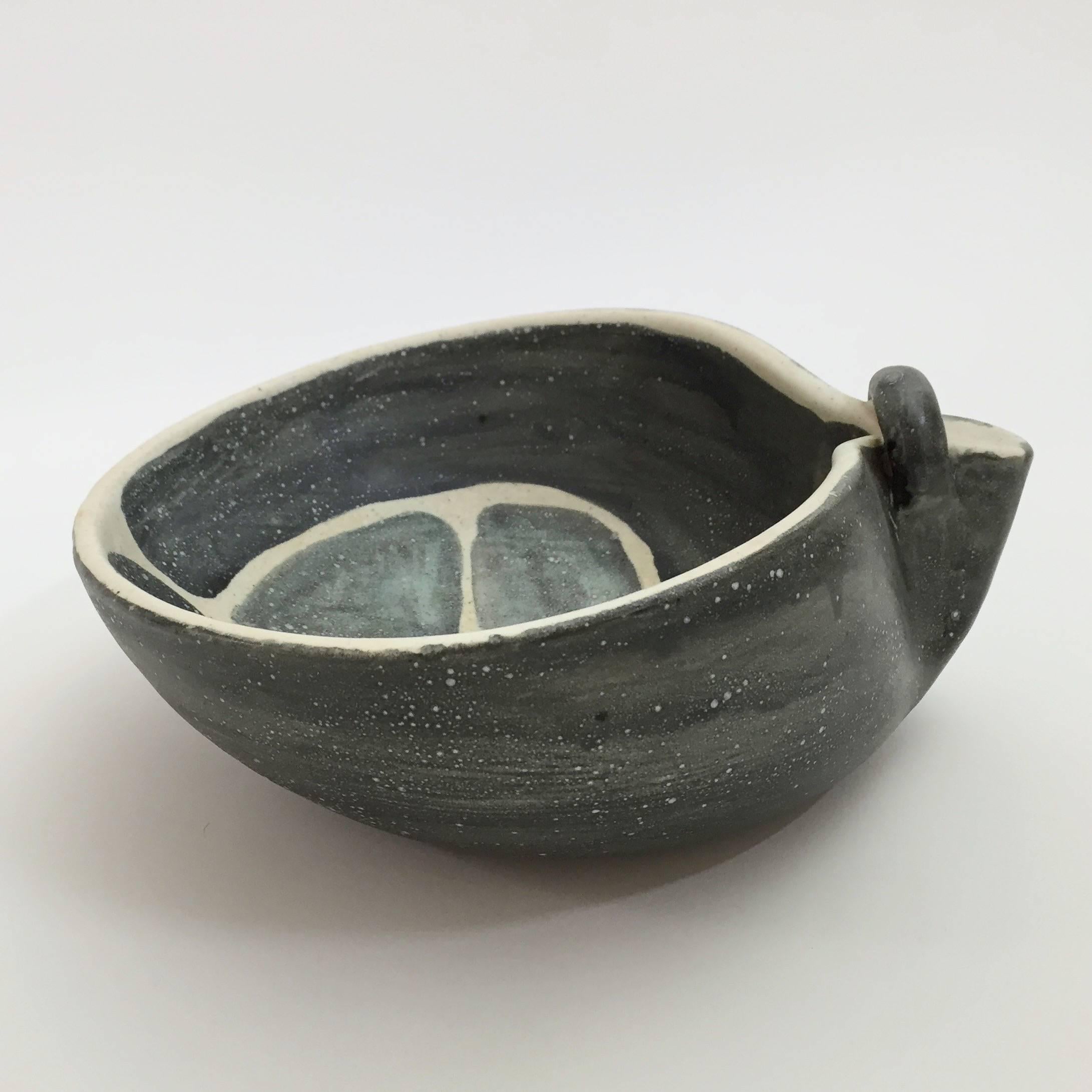 Glazed Ceramic Bowl Signed by Mado Jolain