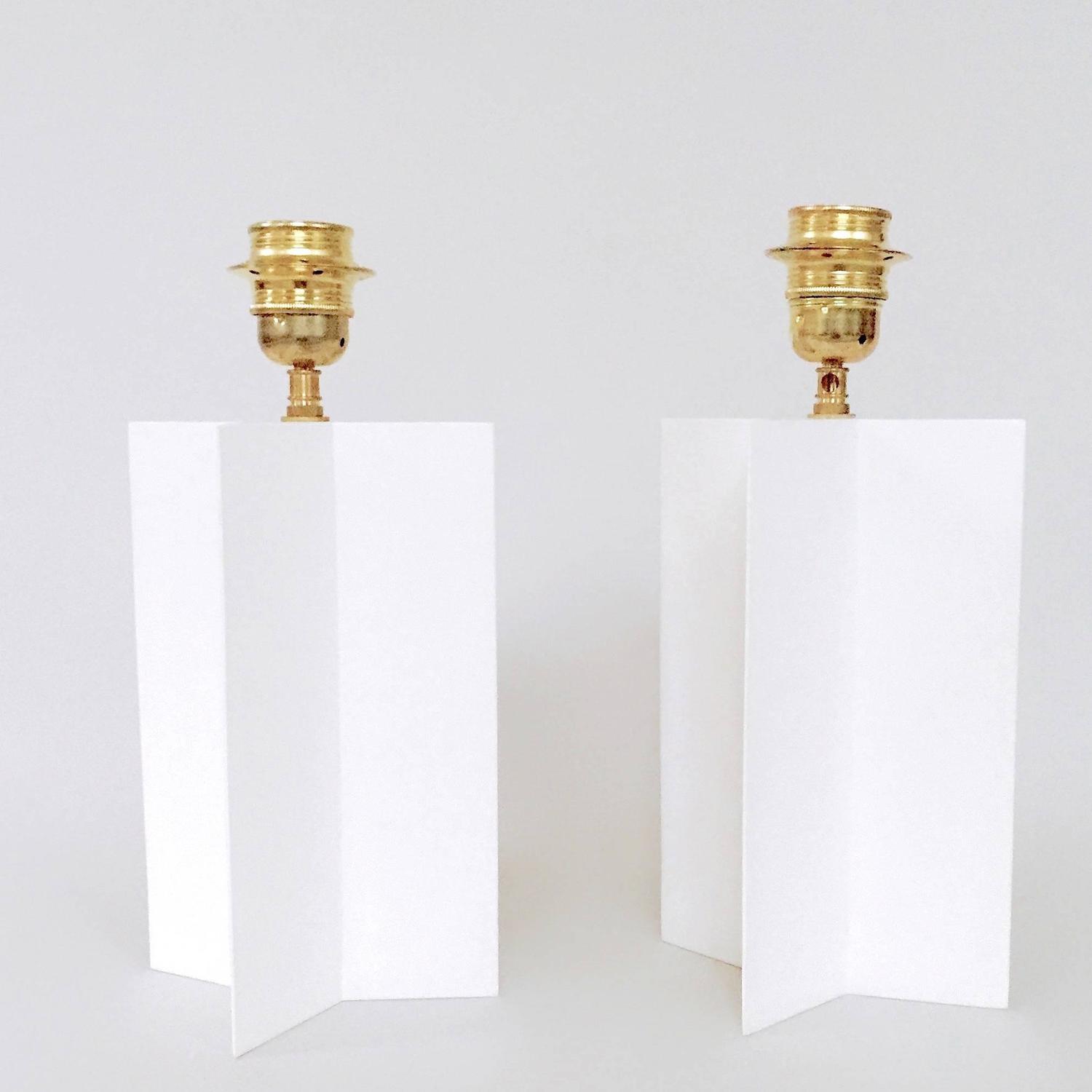Geometric Table Lamp Base Best Inspiration For Pair Of Geometric Plaster Lamp Bases At 1stdibs