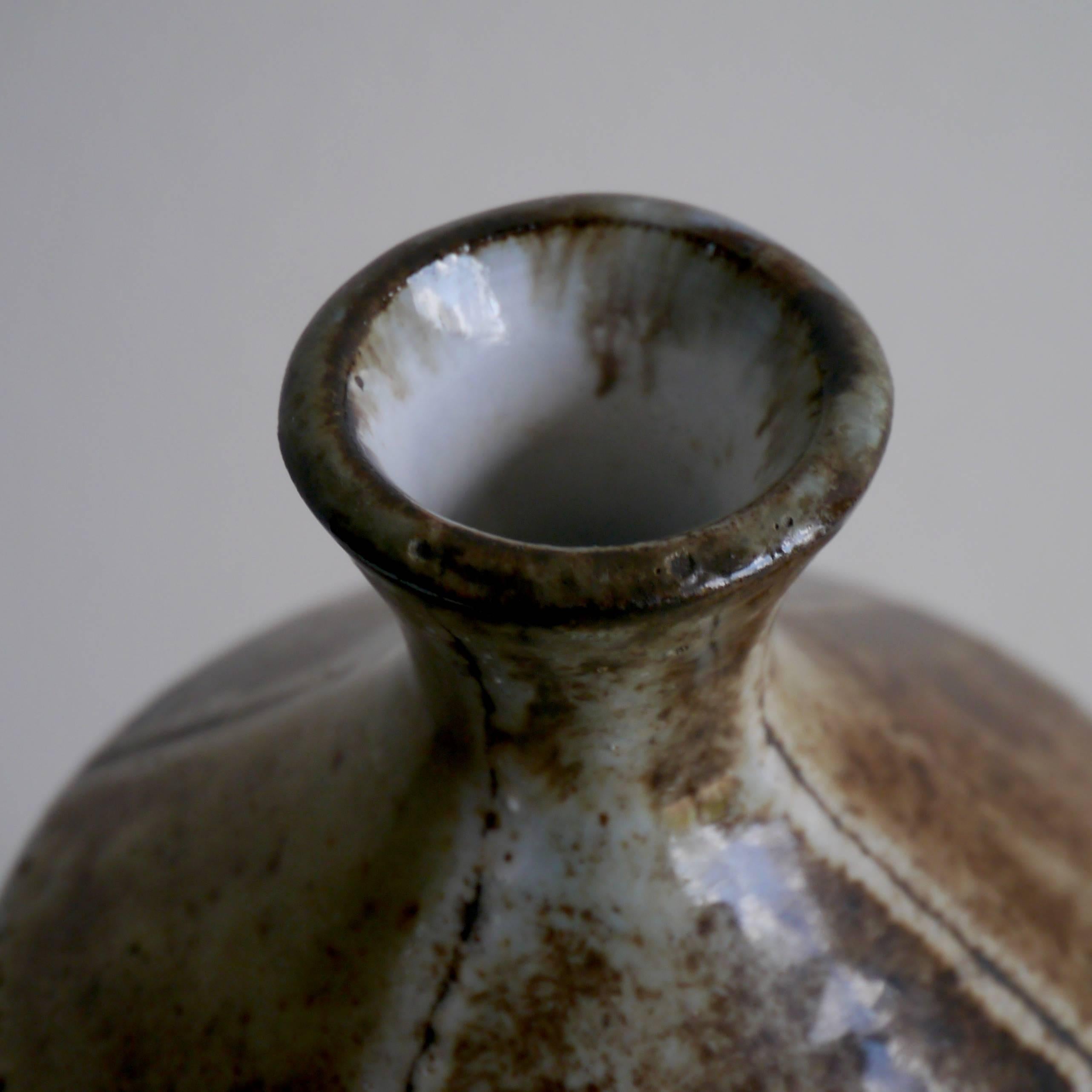 Glazed Robert Perot - Ceramic Vase - Vallauris France, c. 1960 For Sale