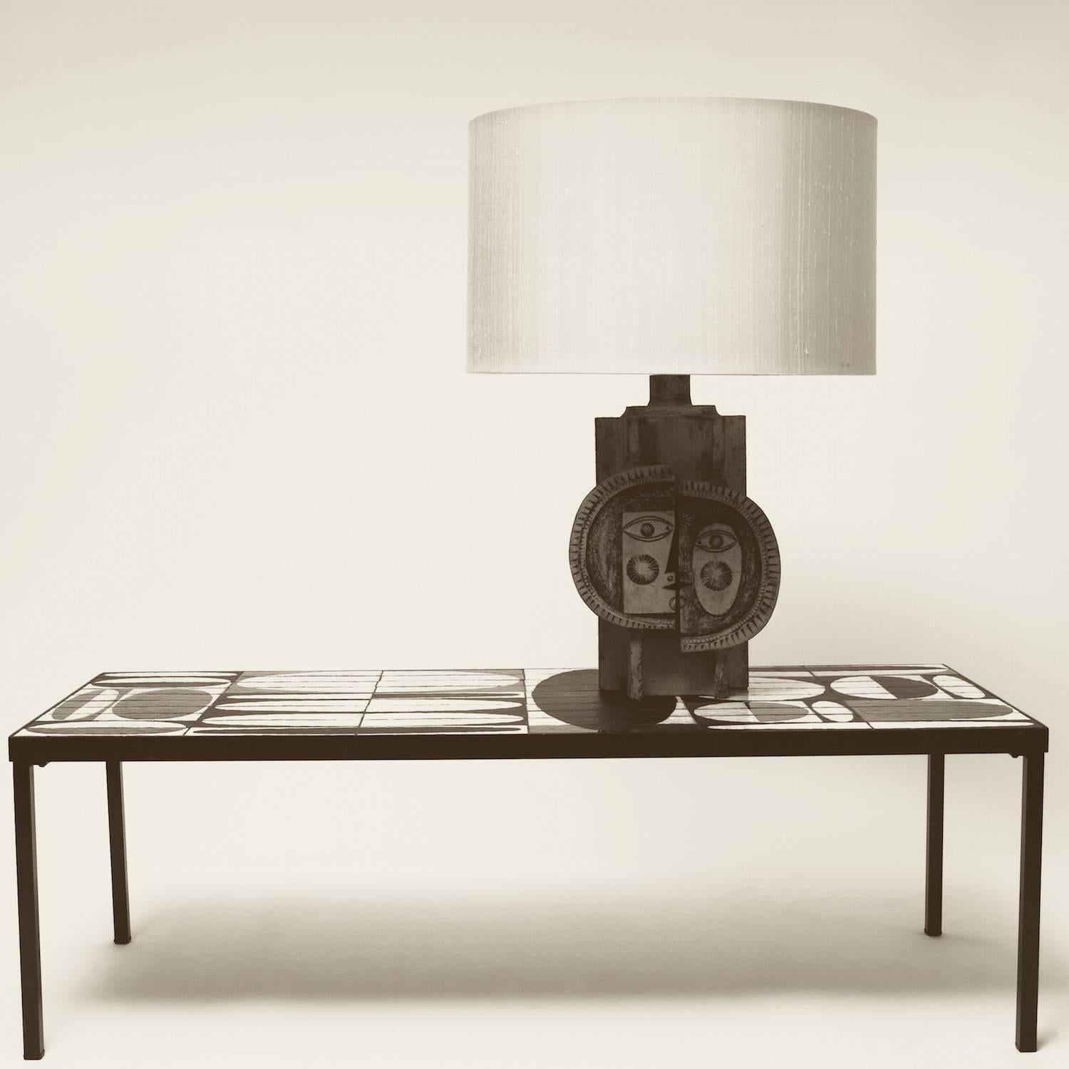 Large Ceramic Table Lamp by Roger Capron 3