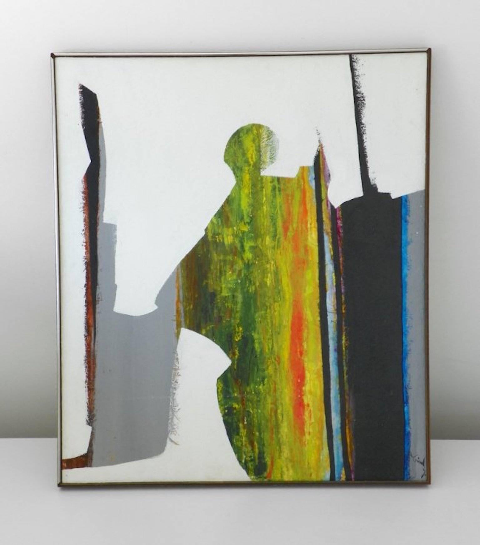 Abstraktes Mid-Century-Modern-Gemälde von Jonas Gerard, 20. Jahrhundert, USA im Zustand „Gut“ im Angebot in Miami, FL