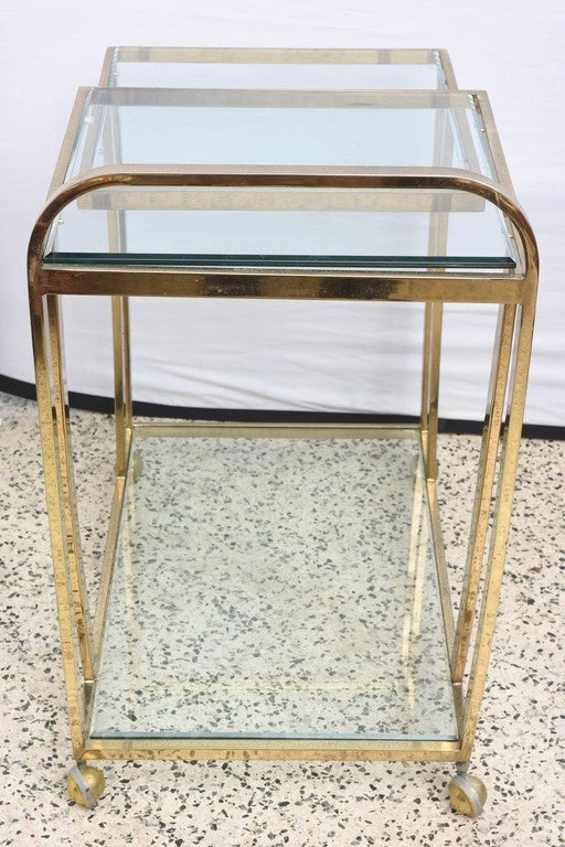 Brass Bar Cart, 1970s, USA 2