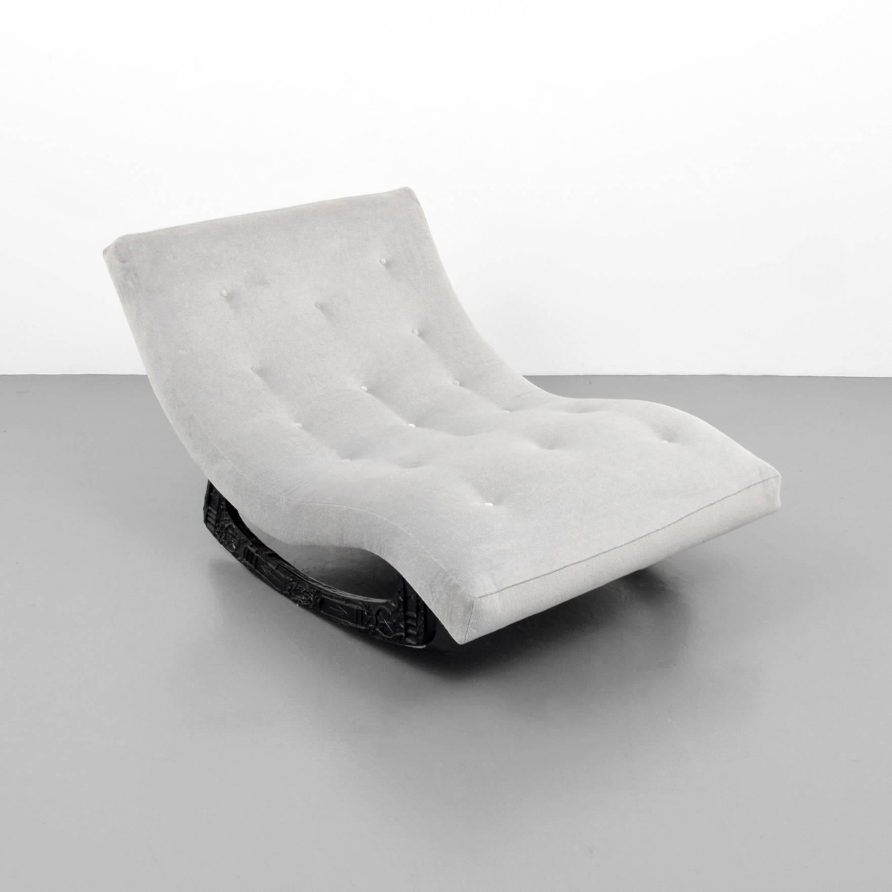 Adrian Pearsall Brutalist Rocking Lounge/Chaise Lounge Chair, 1960s, USA 1