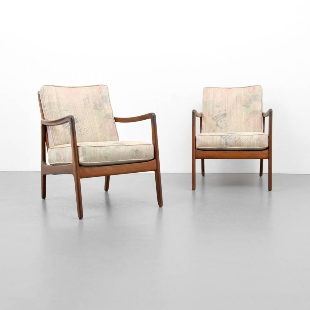 Gorgeous teak lounge chairs by Ole Wanscher, 1960s, Denmark.