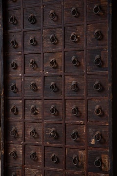 1850s-1890s Japanese antique mid-size medicine tansu chest of drawers, wabi sabi