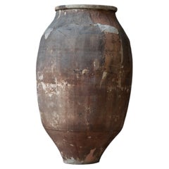 Grande vaso da tè antico giapponese “Cha Tsubo” rivestito in carta, in stile wabi-sabi, XIX secolo
