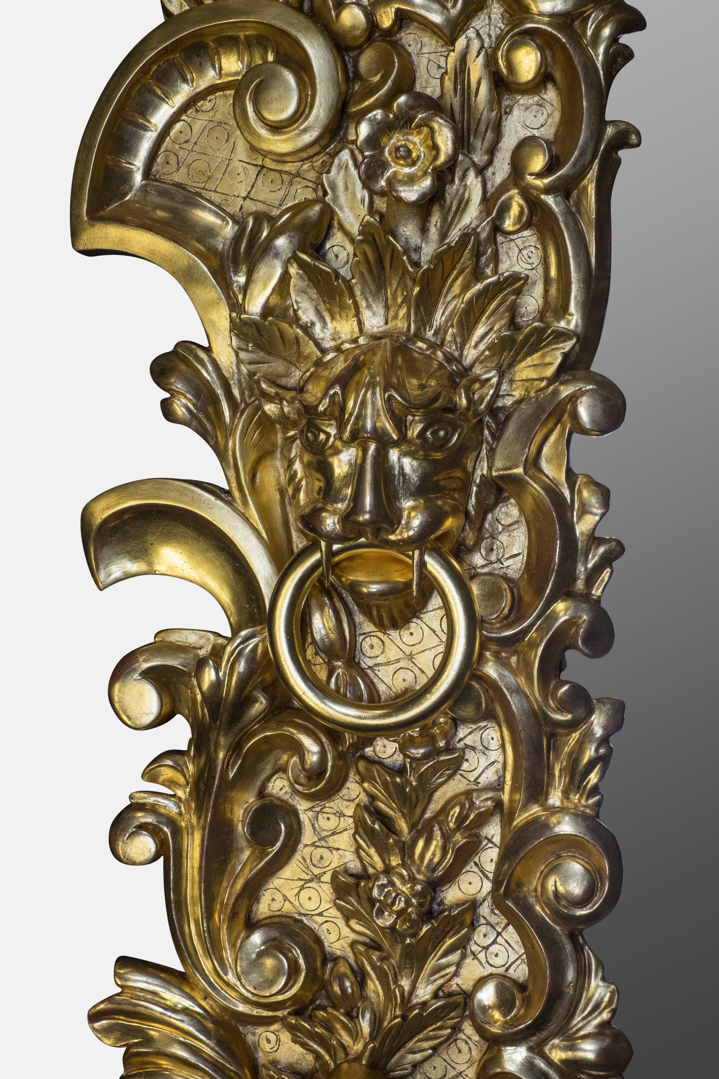 Italian Pair of Very Large 19th Century Baroque Mirrors