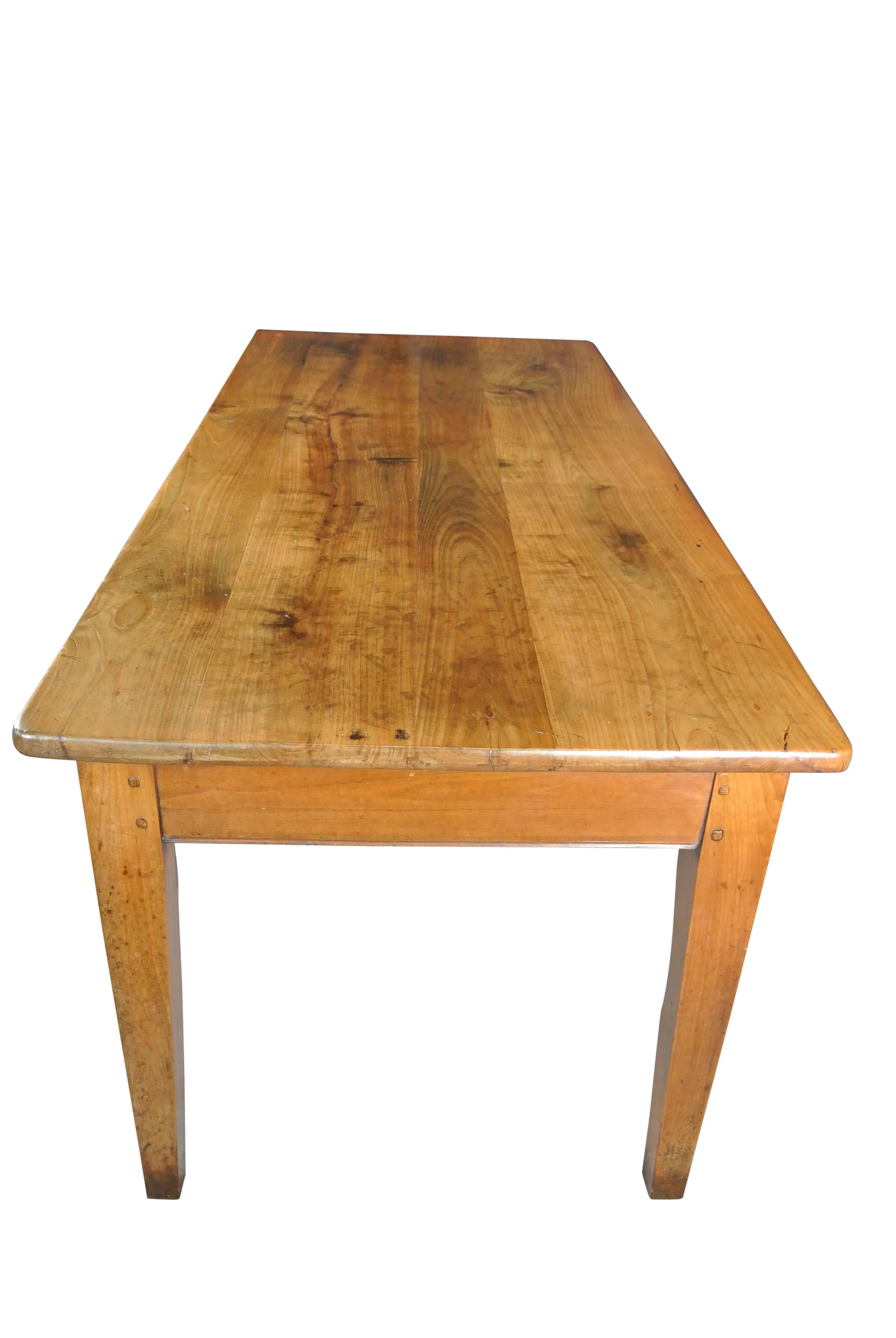 French Provincial Large 19th Century, French Cherrywood Farmhouse Table