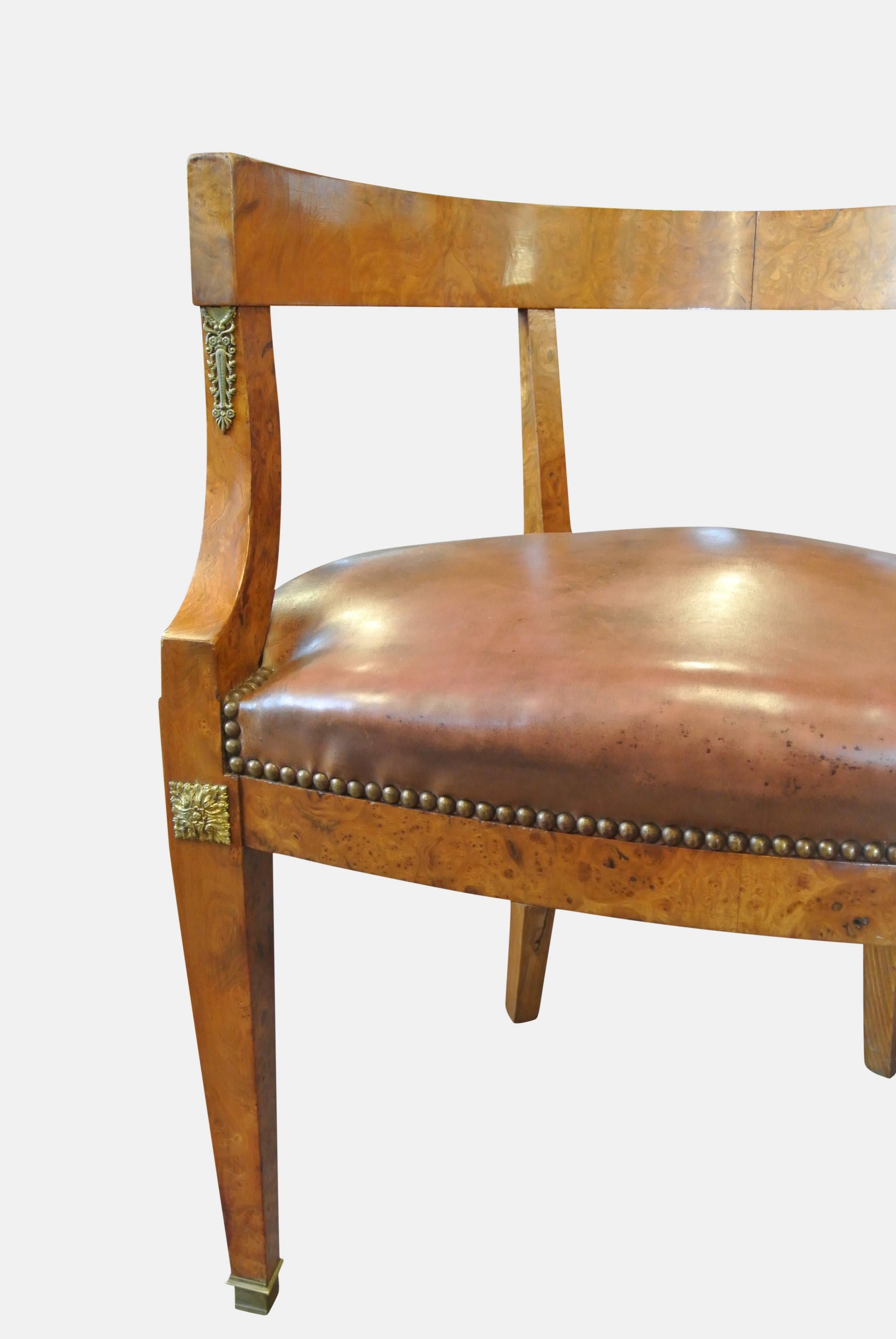 19th Century Empire Desk with En Suite Desk Chair 3