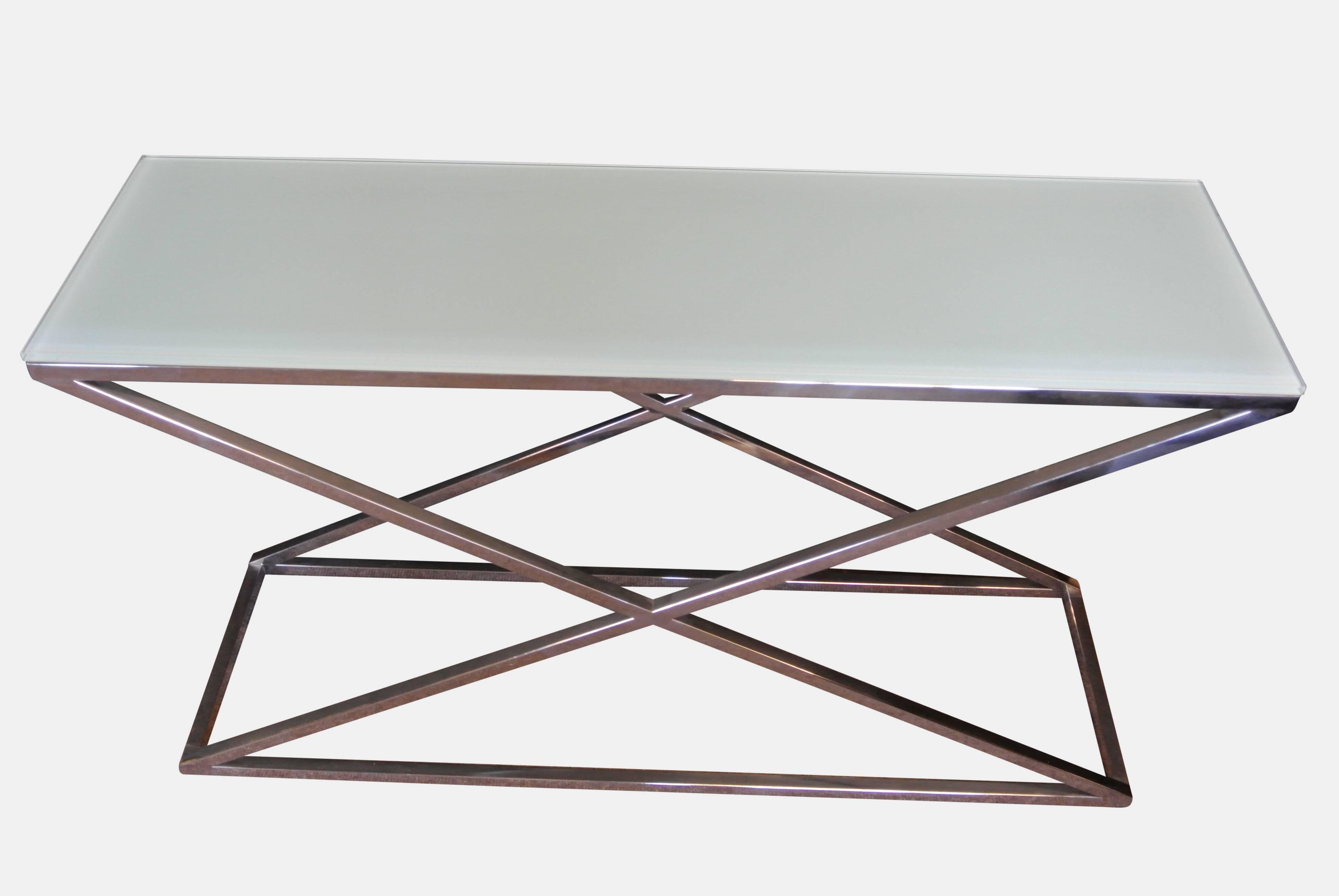 Dutch Modern Eicholtz Criss Cross Console Table