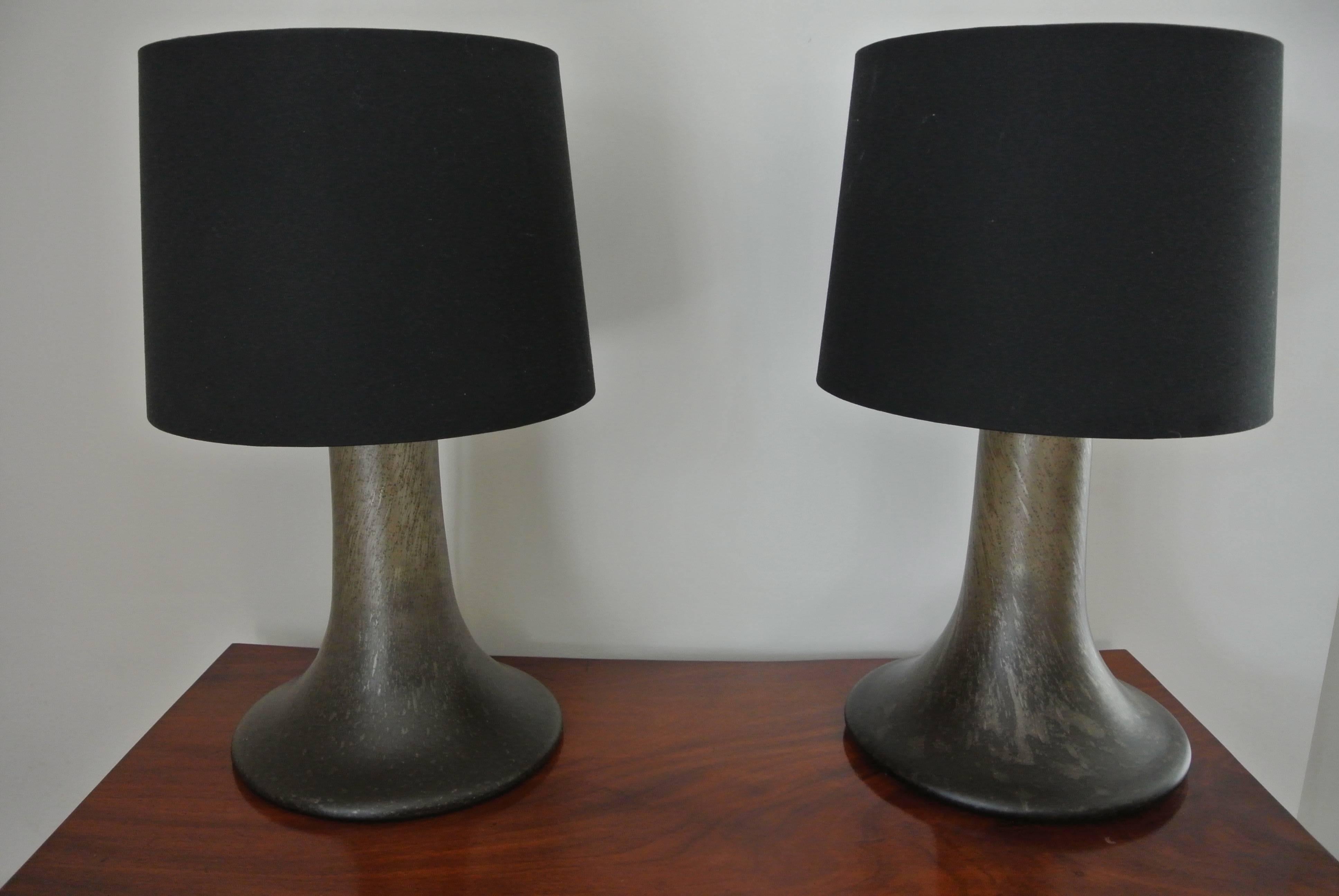German Pair of 1950s Piell Putzler Designer Glass Lamps