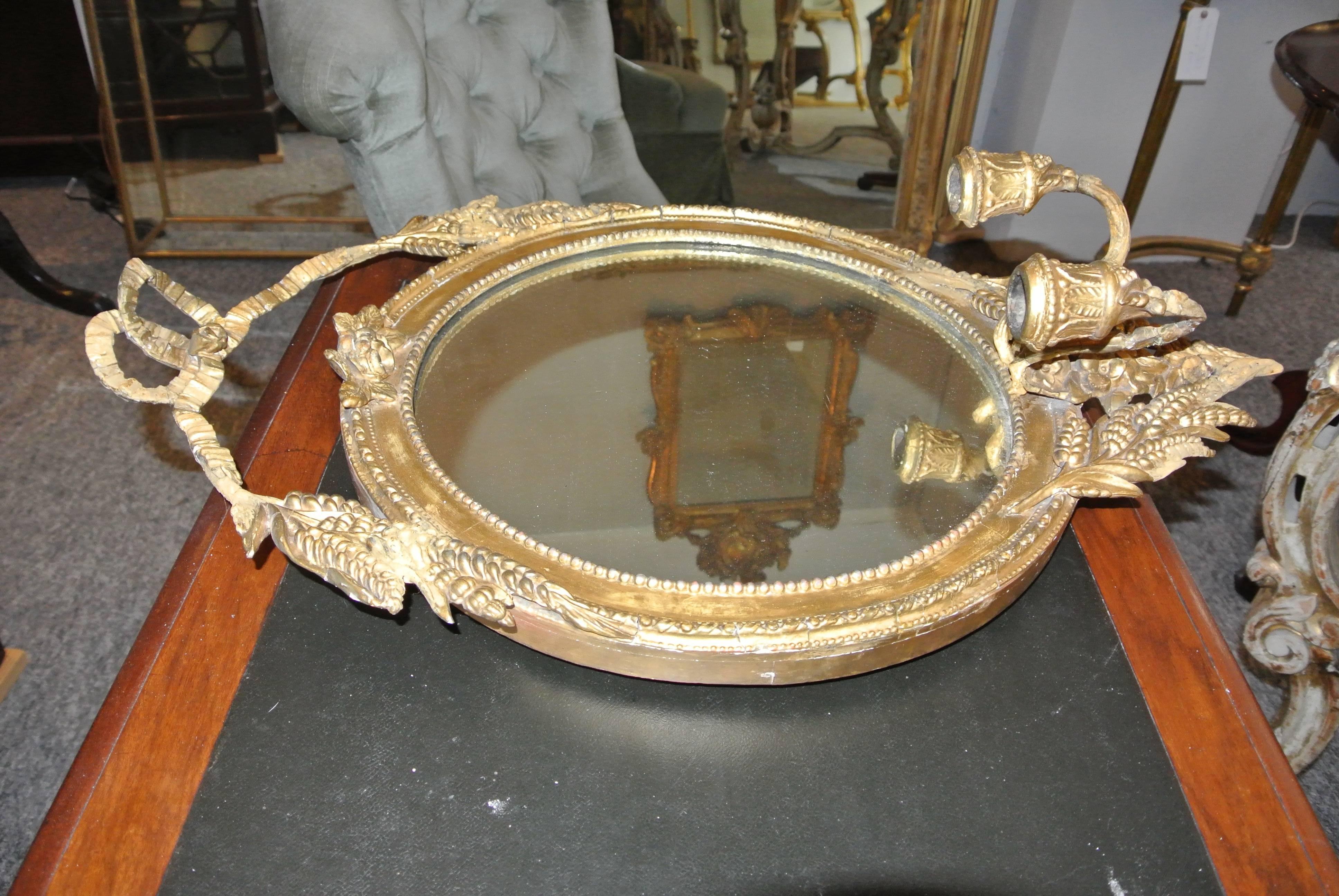 Mid-19th Century 19th Century Pair of Girandole Mirrors