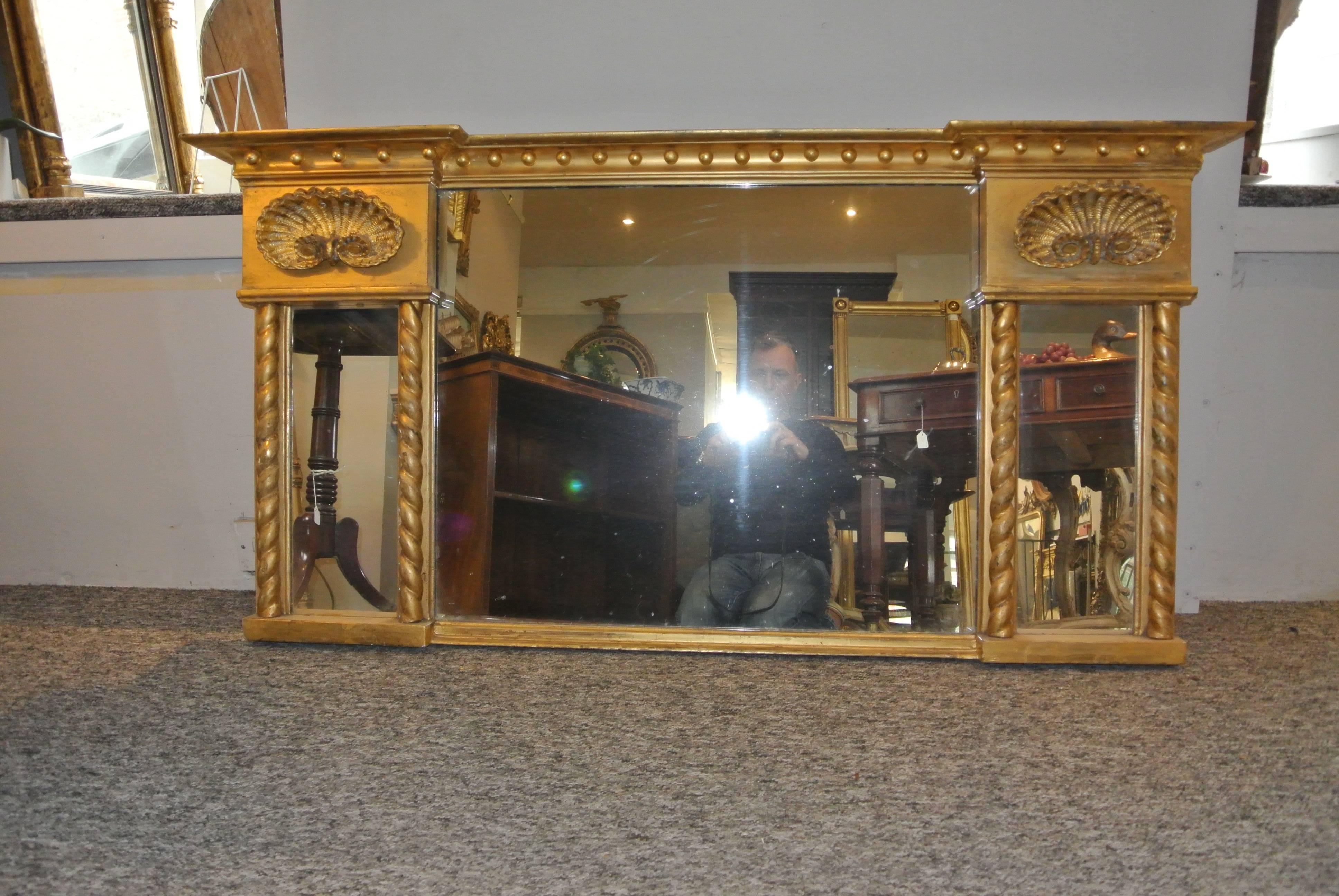 English Regency Period Overmantel Mirror