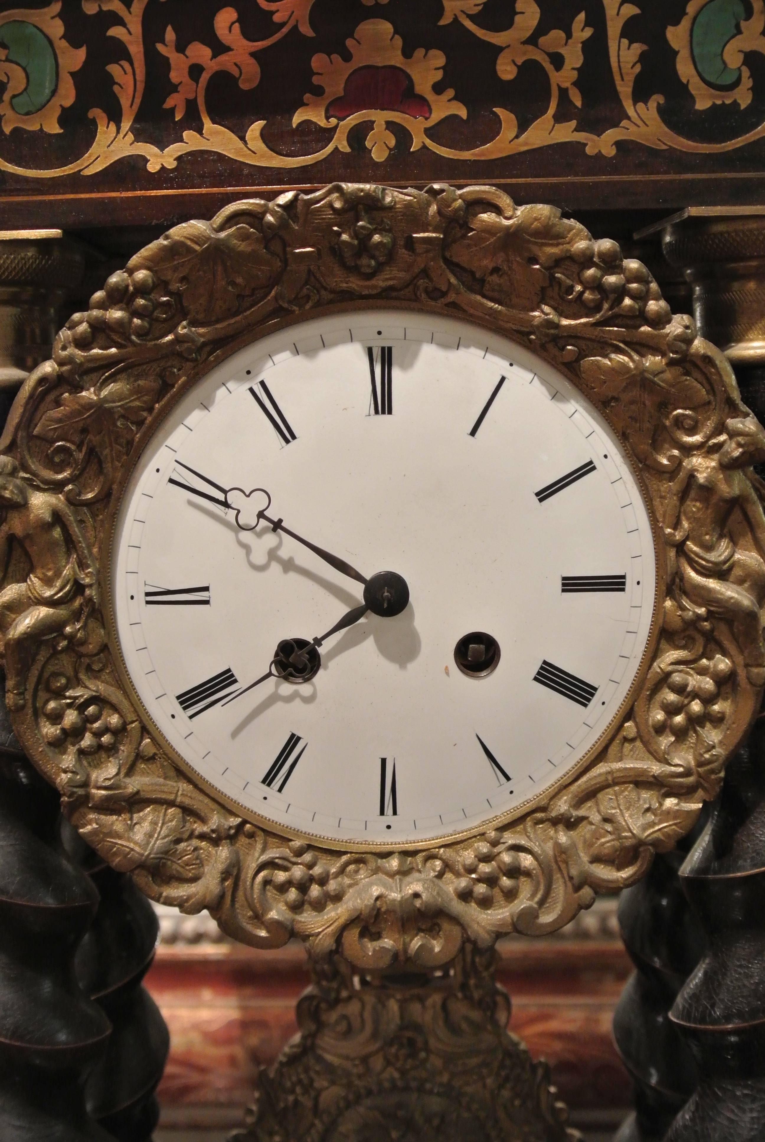 19th Century French Empire Portico Clock In Excellent Condition In Bournemouth, GB